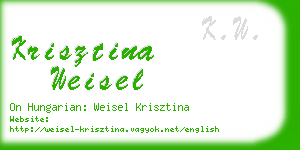 krisztina weisel business card